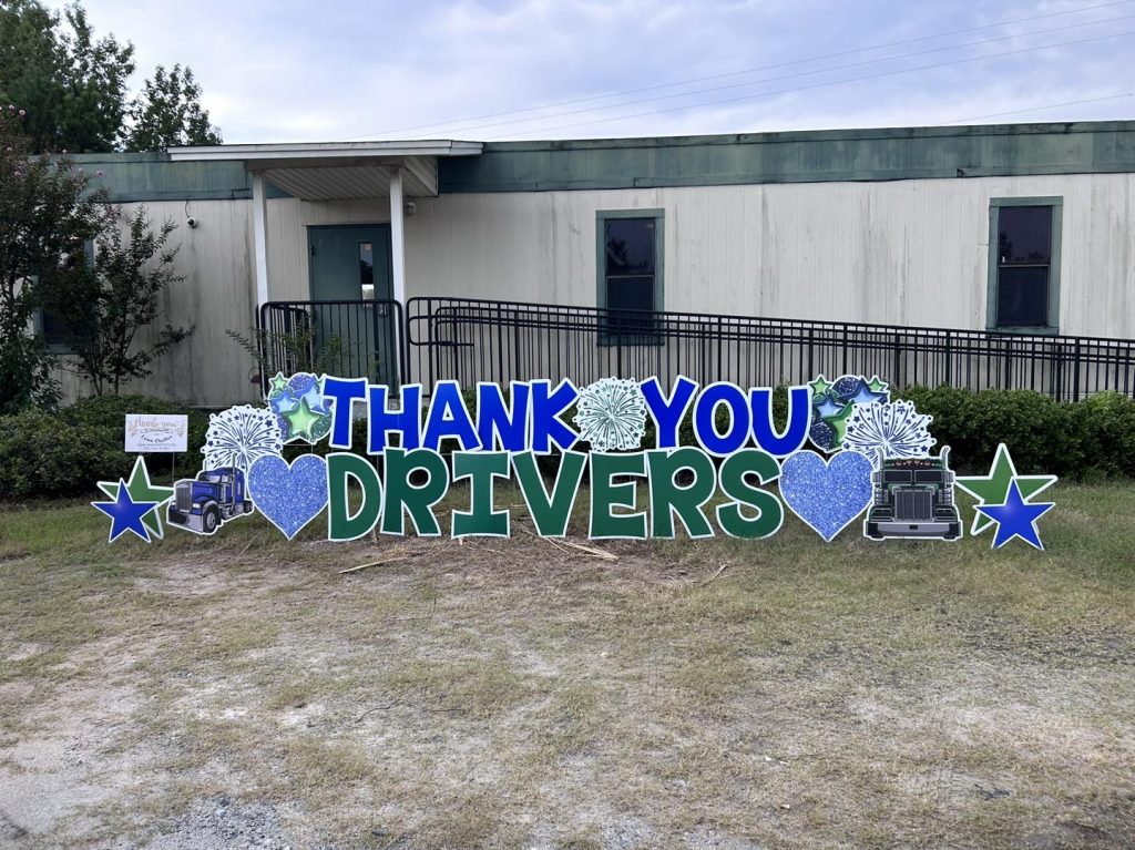 Thank You Drivers business yard sign
