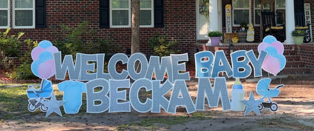 Welcome Baby yard sign