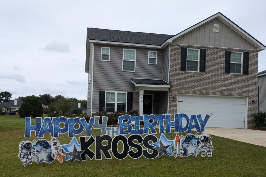 Happy Birthday Kross yard sign
